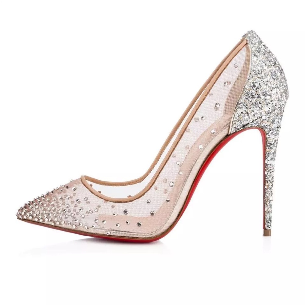Christian Louboutin Strass Follies Glitter Pumps